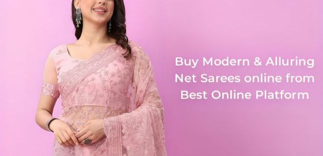 Buy Modern and Alluring Net Sarees online from Best Online Platform