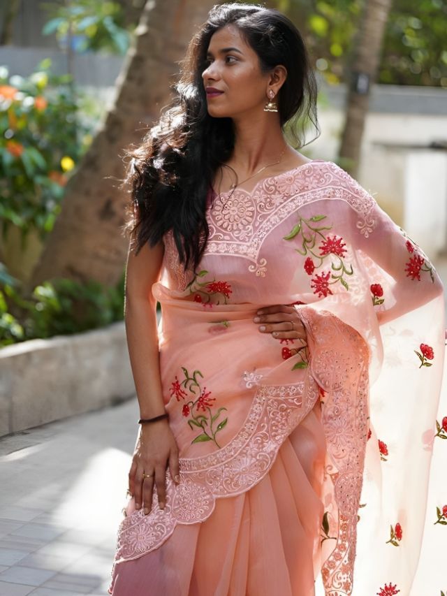 Party Wear Organza Saree