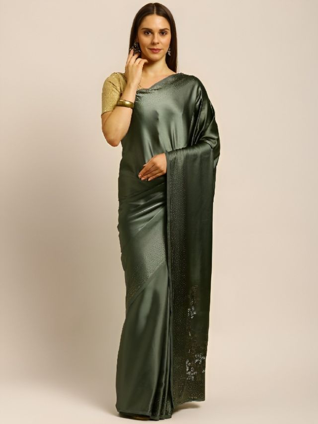 Party Wear Satin Saree