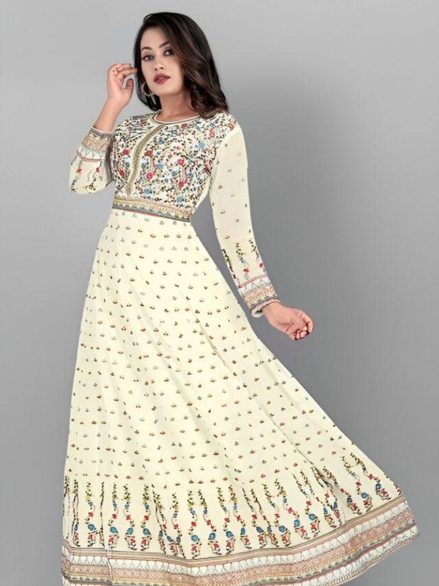 Summer-ready Printed Anarkali Suits Kasee Fashion
